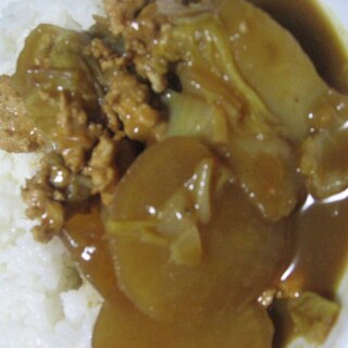 大根と白菜のカレーライス